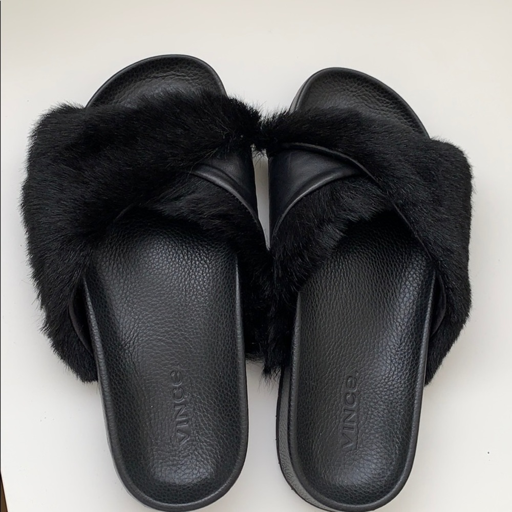 Vince Fur Slipper
